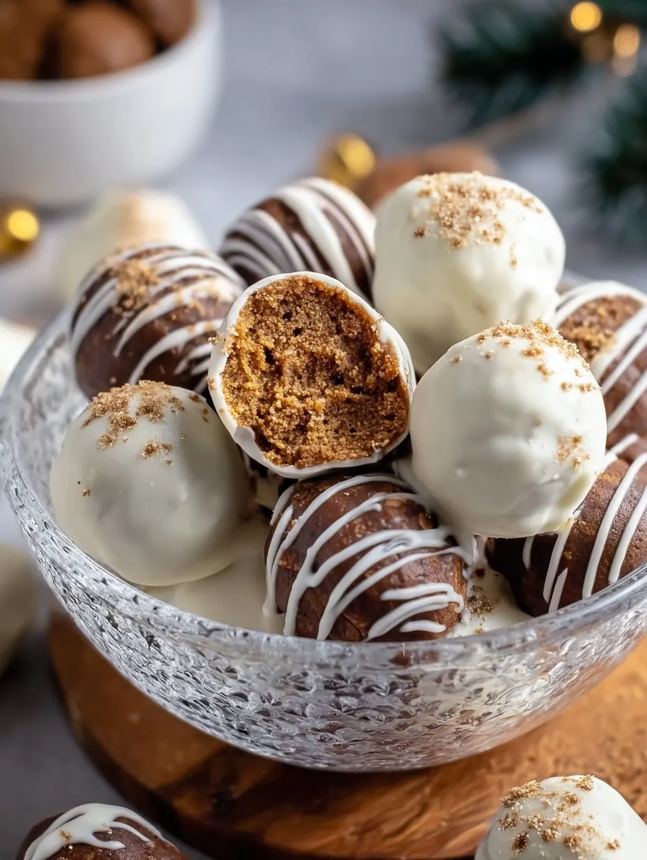 Christmas No-Bake Gingerbread Truffles