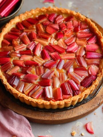 Classic Rhubarb Tart with Frangipane Filling
