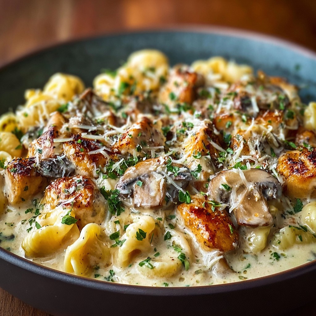 Creamy Baked Chicken Stroganoff