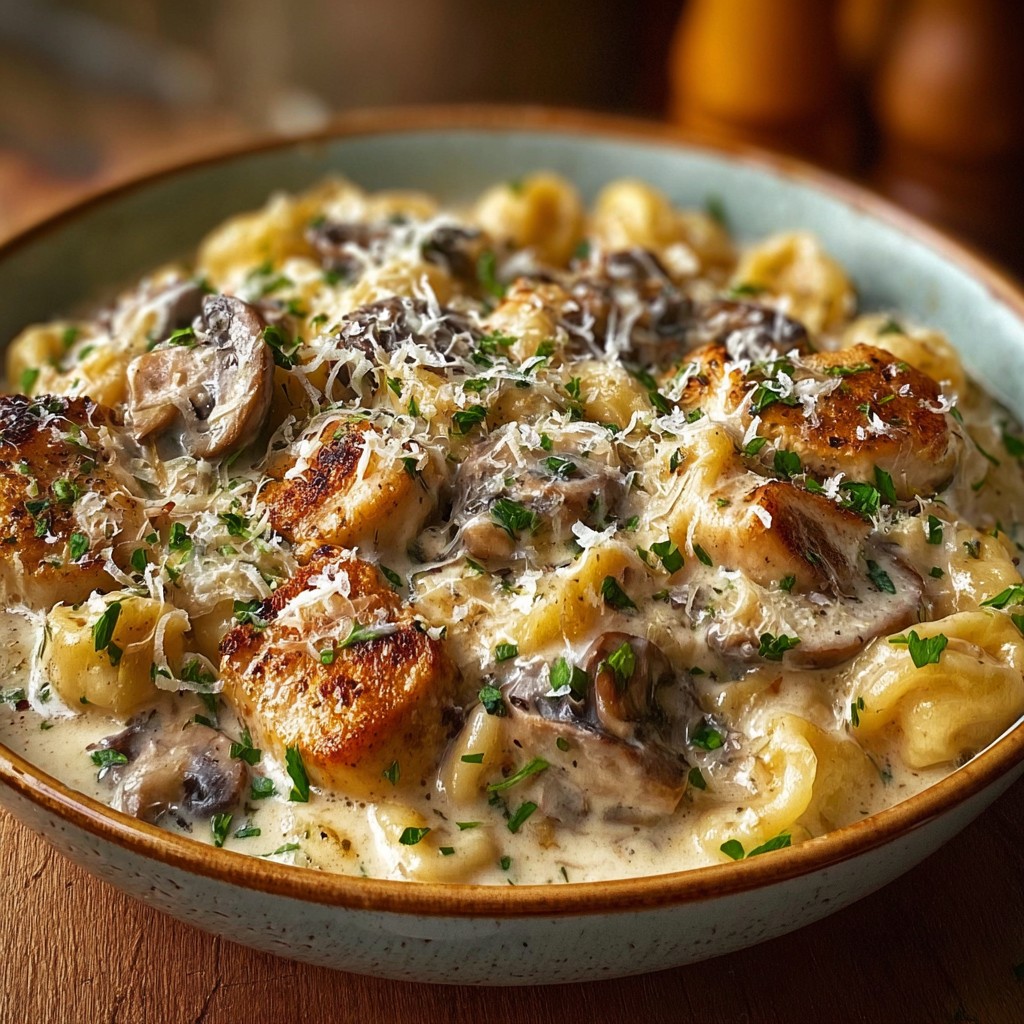 Creamy Baked Chicken Stroganoff