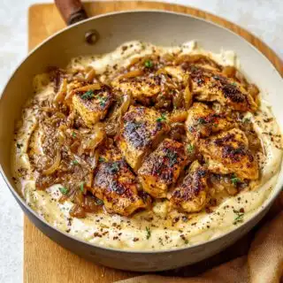 creamy caramelized onion chicken