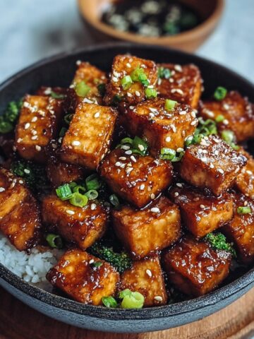 Crispy Honey Garlic Tofu