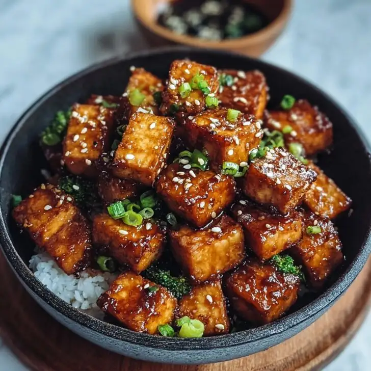 Crispy Honey Garlic Tofu