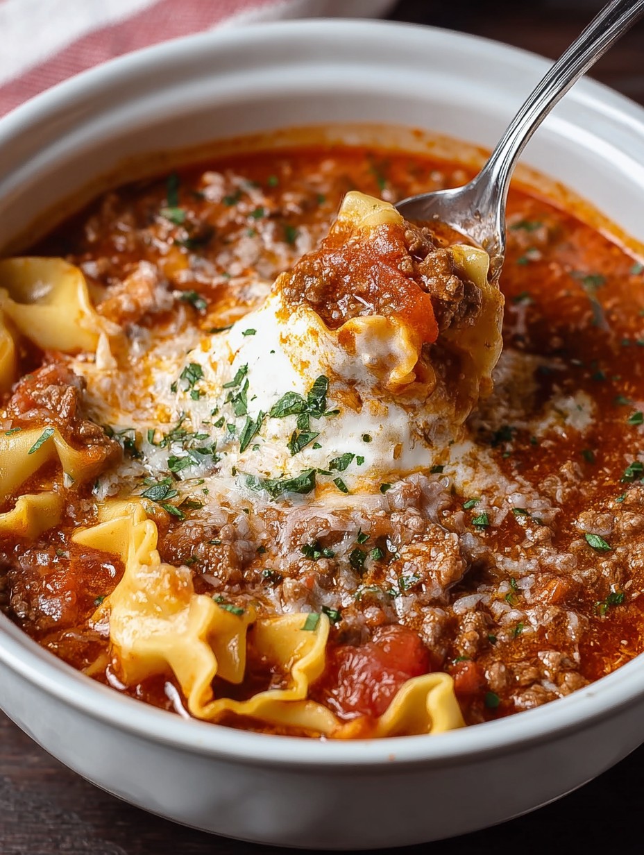 Crockpot Lasagna Soup