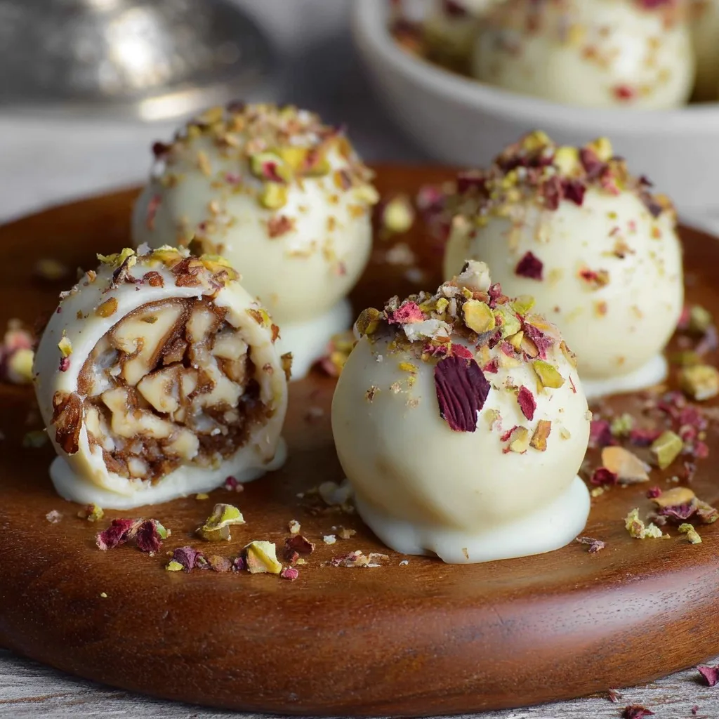 Date and Nut White Chocolate Truffles