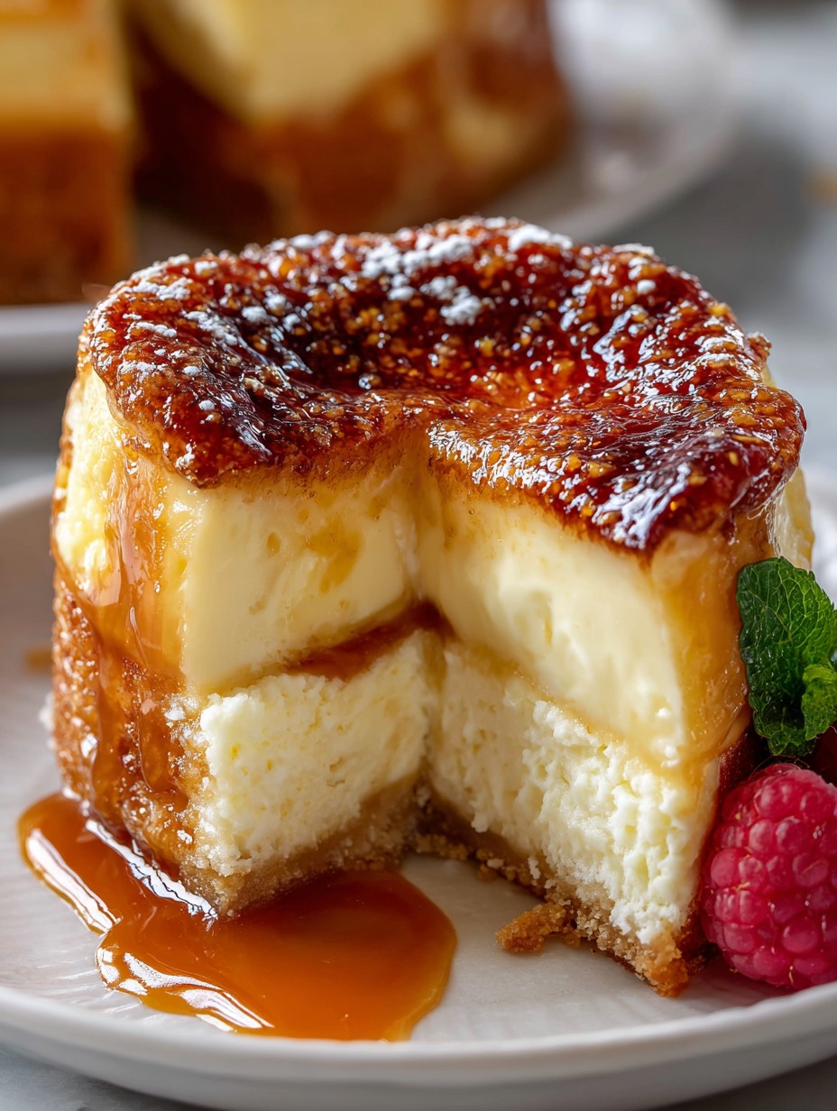 Delicious Vanilla Bean Crème Brûlée Cheesecake