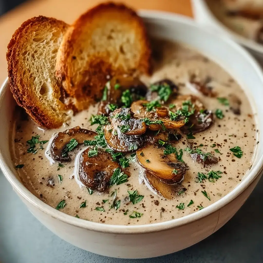 Easy Creamy Mushroom Soup Recipe