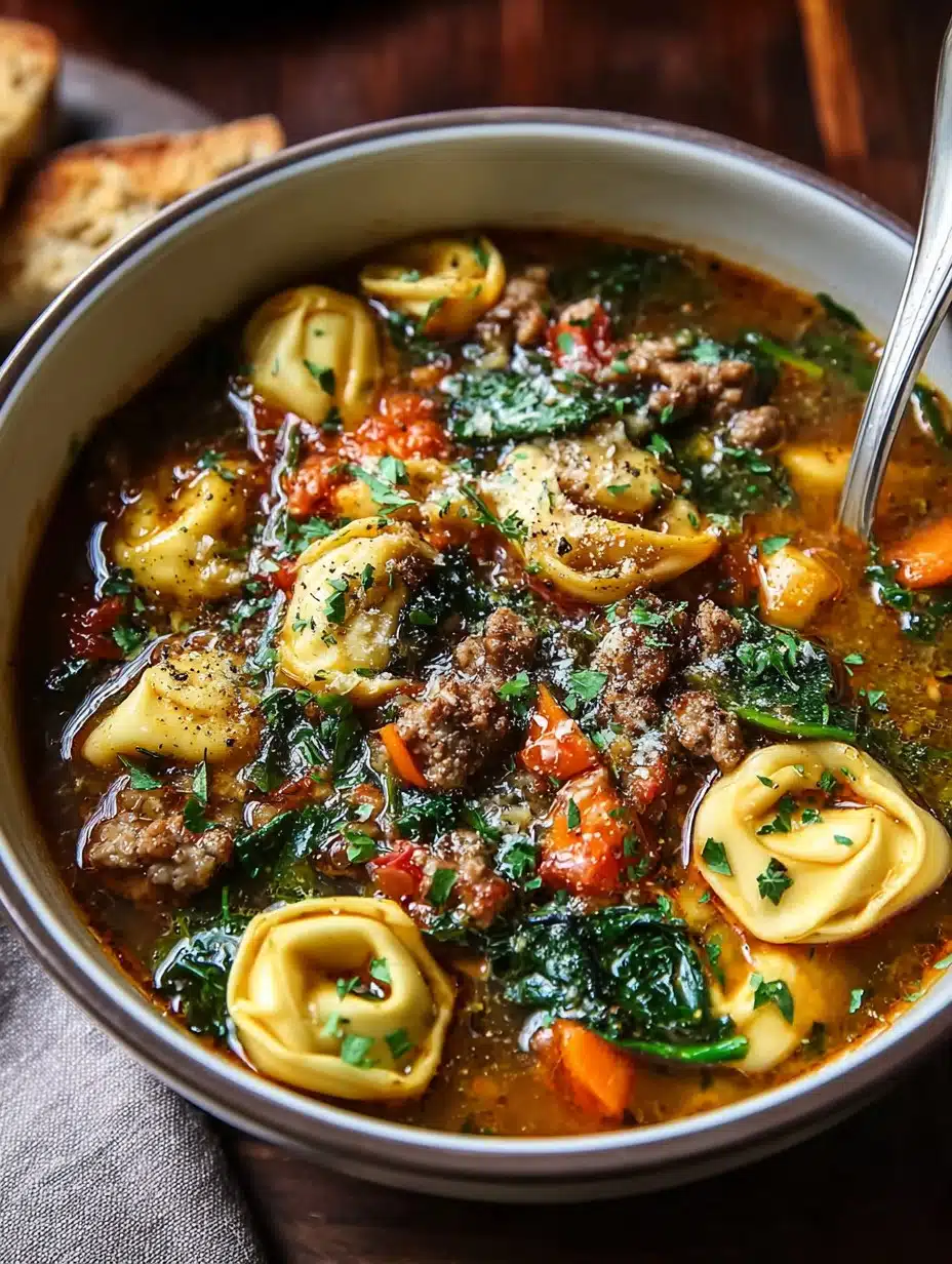 Fall Cozy Tortellini Soup with Sausage