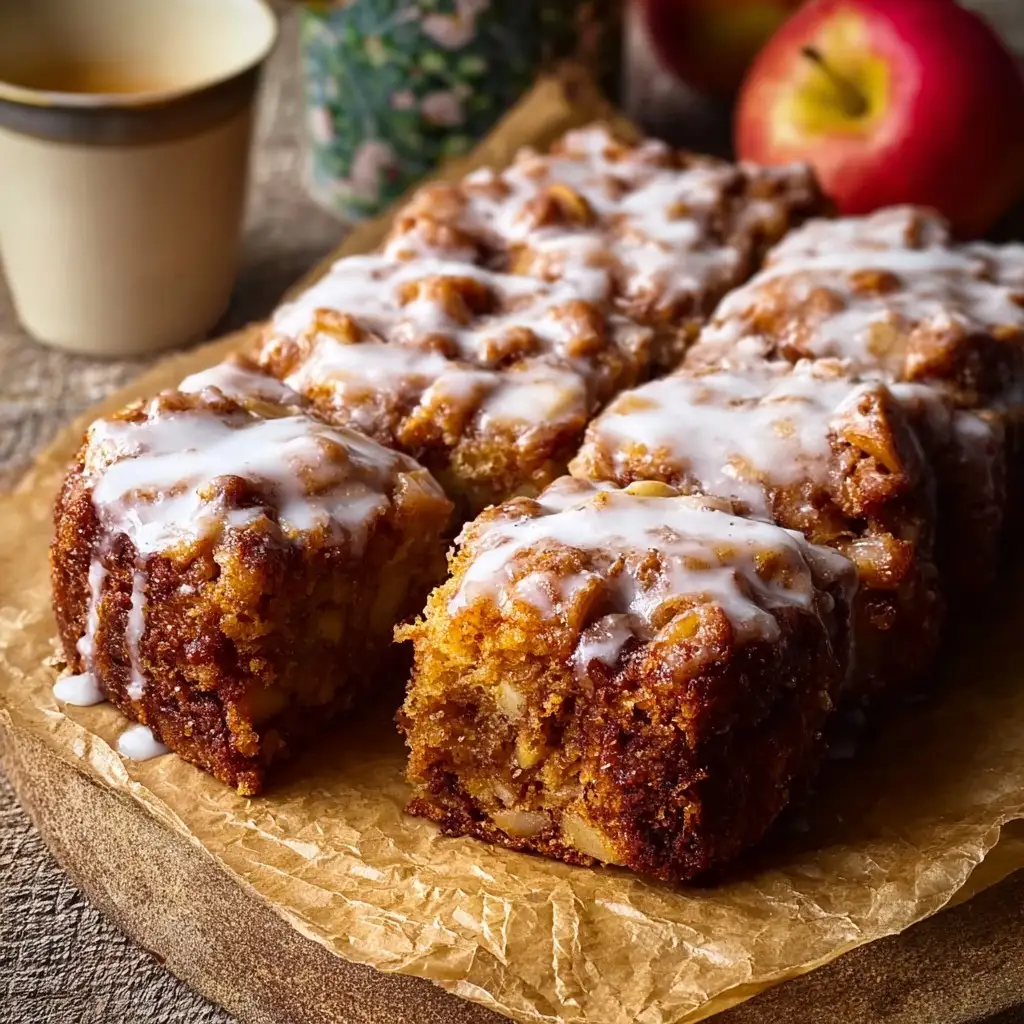 Glazed Honeycrisp Apple Fritter Cake Recipe