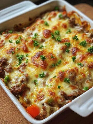 Homemade Cheesy Beef & Vegetable Casserole Recipe