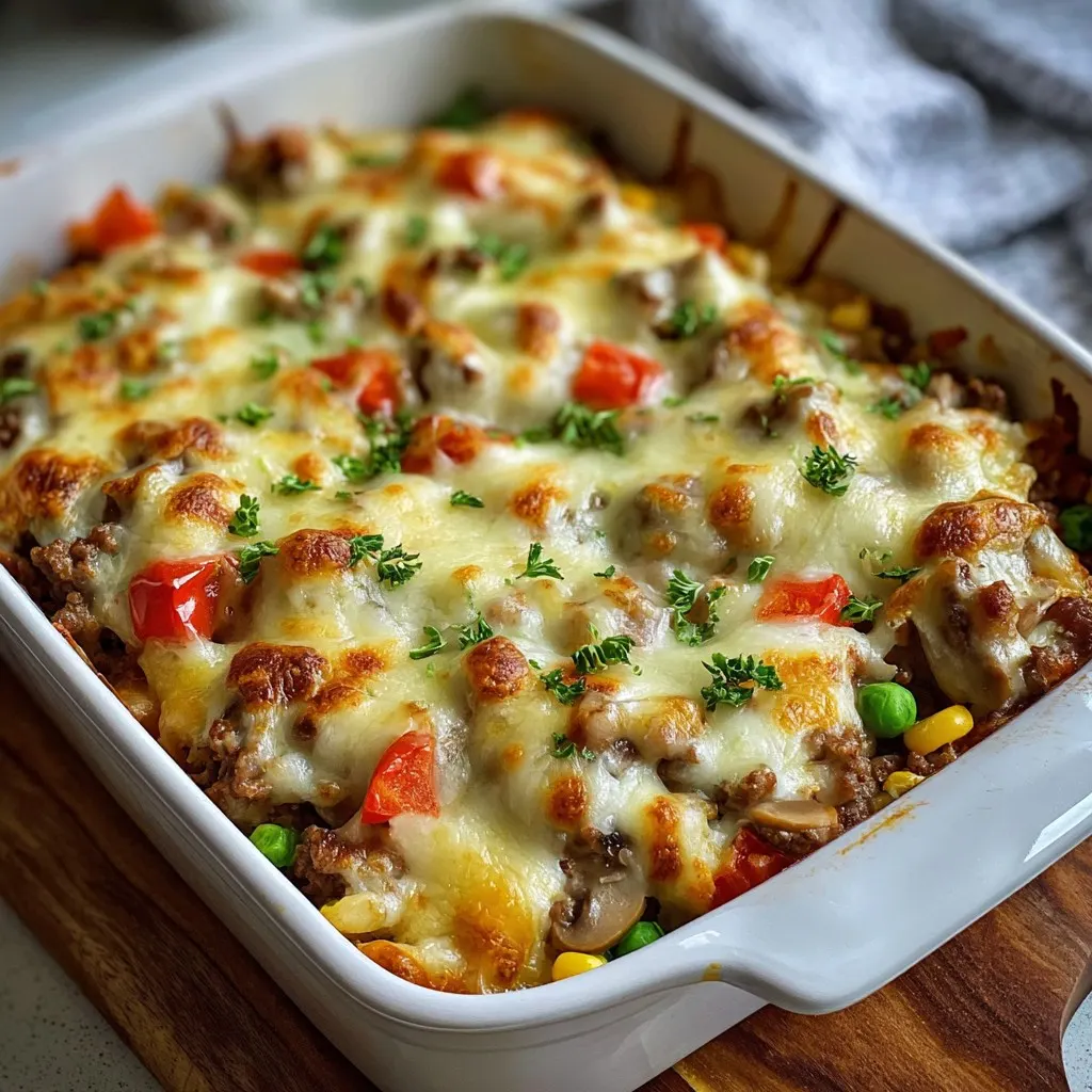 Homemade Cheesy Beef & Vegetable Casserole Recipe Homemade Cheesy Beef & Vegetable Casserole Recipe