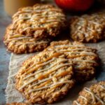 iced apple cider caramel oatmeal cookies