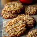 iced apple cider caramel oatmeal cookies