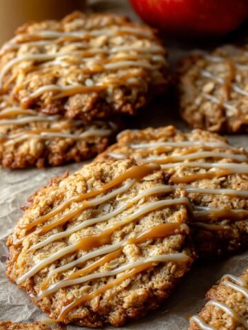 Iced Apple Cider Caramel Oatmeal Cookies Iced Apple Cider Caramel Oatmeal Cookies