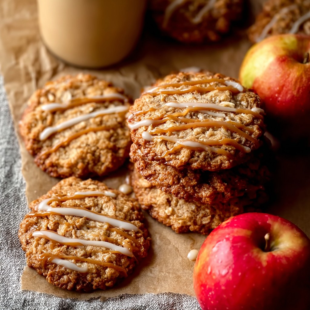 Iced Apple Cider Caramel Oatmeal Cookies Iced Apple Cider Caramel Oatmeal Cookies