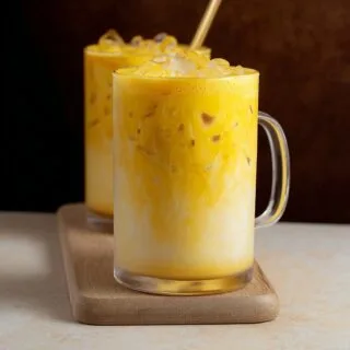 iced golden milk latte