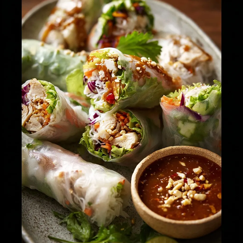 Lemongrass Chicken Rice Paper Rolls Lemongrass Chicken Rice Paper Rolls