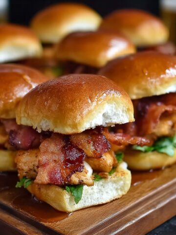Maple Chicken & beef bacon Sliders Recipe