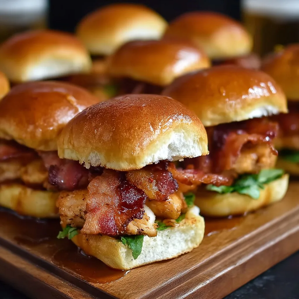 Maple Chicken & Beef Bacon Sliders Recipe