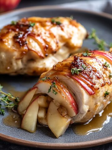 Maple Glazed Apple and Brie Stuffed Chicken Recipe
