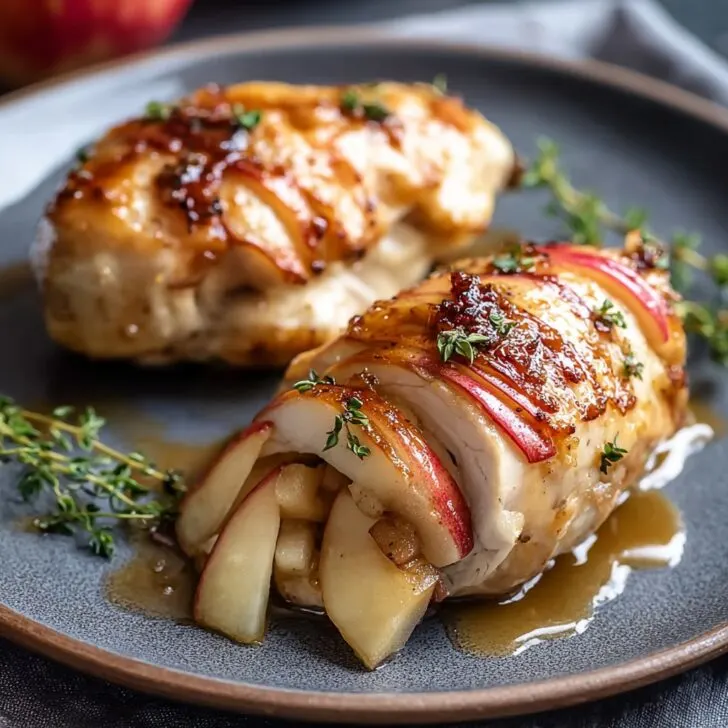 Maple Glazed Apple and Brie Stuffed Chicken Recipe