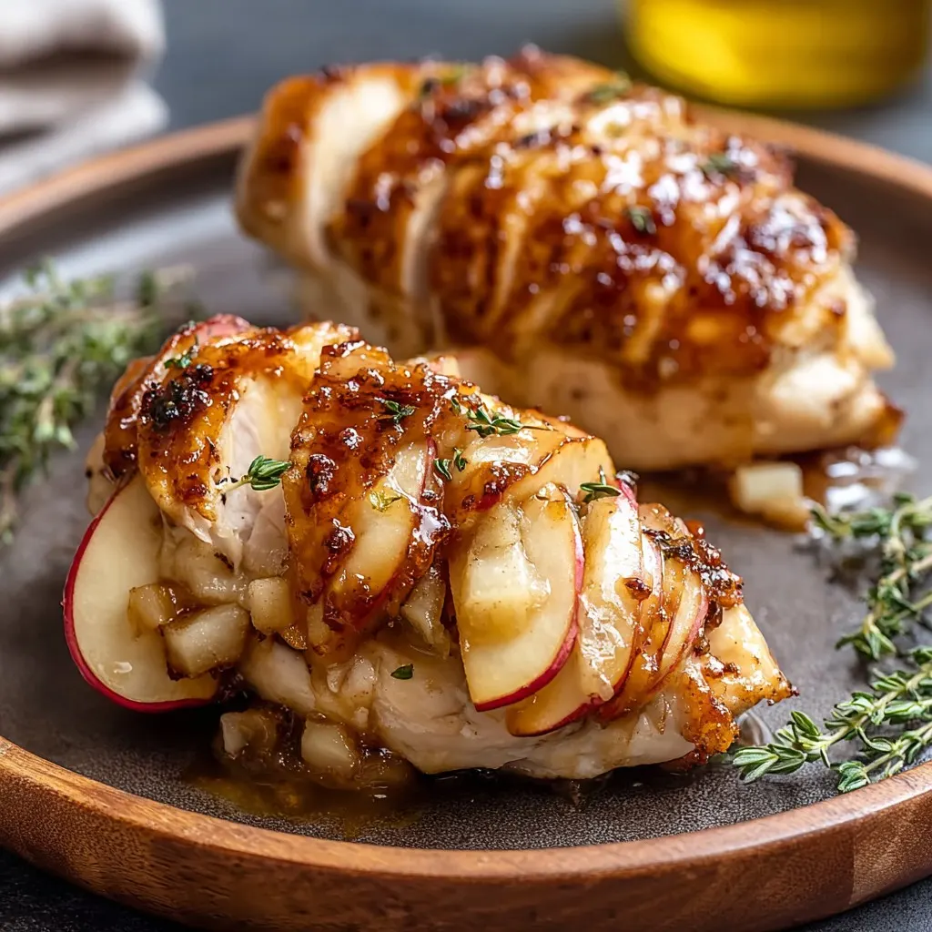 Maple Glazed Apple and Brie Stuffed Chicken Recipe Maple Glazed Apple and Brie Stuffed Chicken Recipe