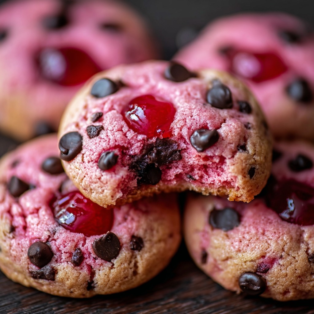 Maraschino Cherry Chocolate Chip Cookies