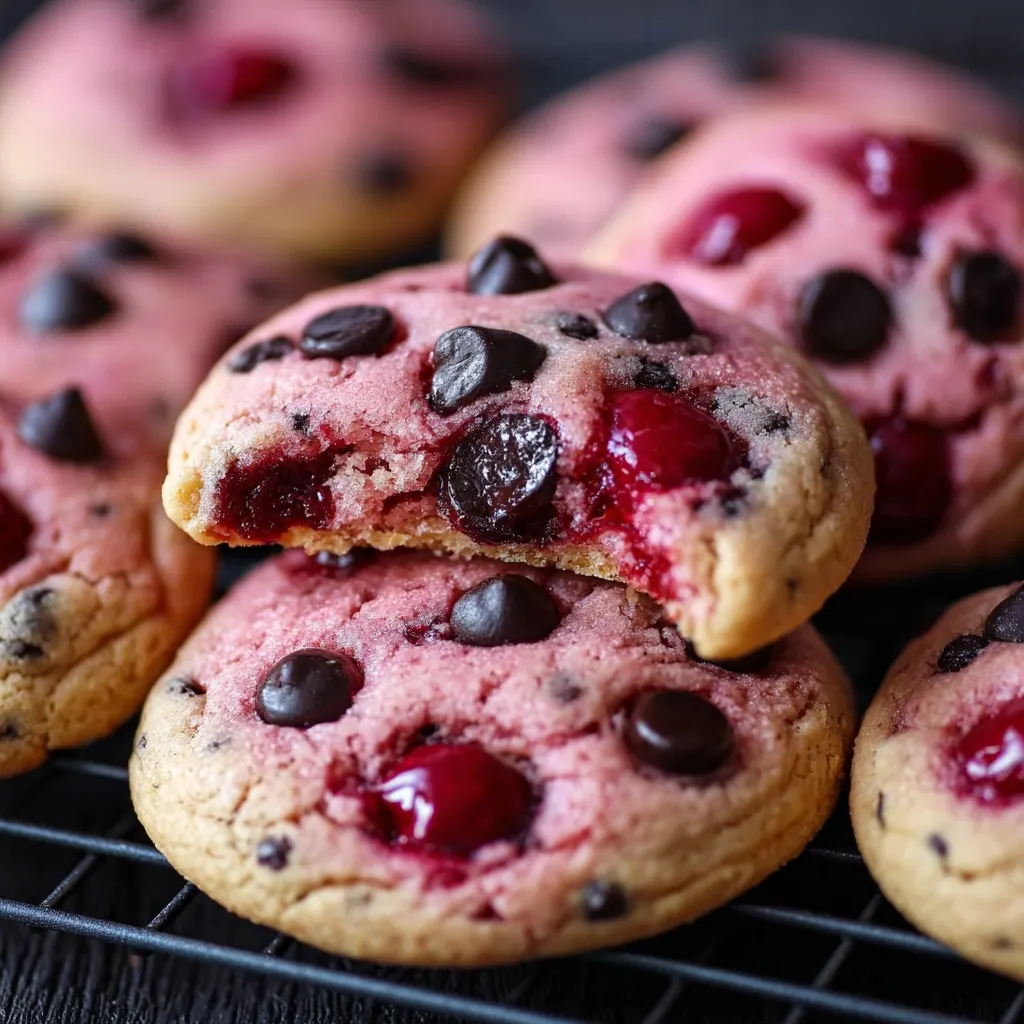 Maraschino Cherry Chocolate Chip Cookies