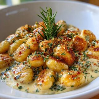millionaire gnocchi with creamy sauce