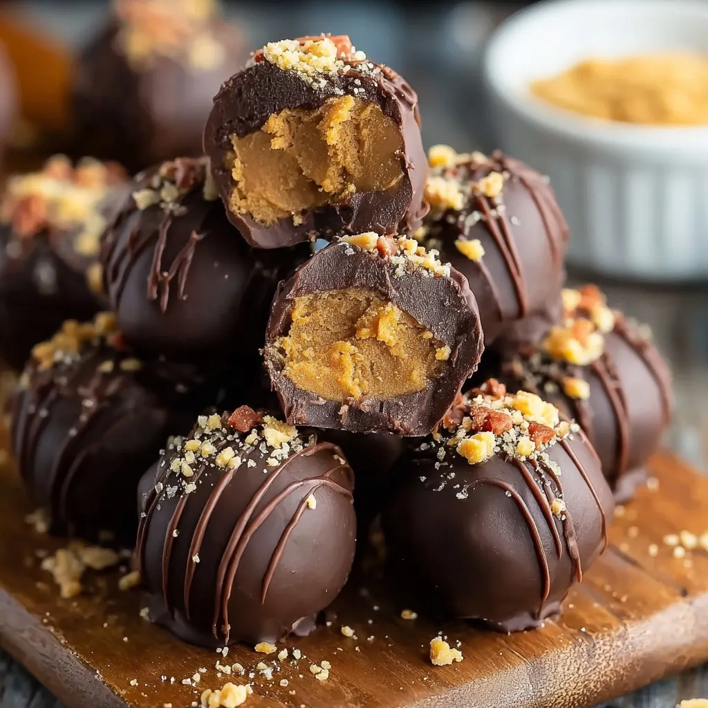 No Bake Chocolate Peanut Butter Truffles
