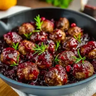 quick christmas cranberry meatballs