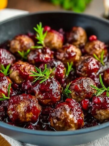 Quick Christmas Cranberry Meatballs