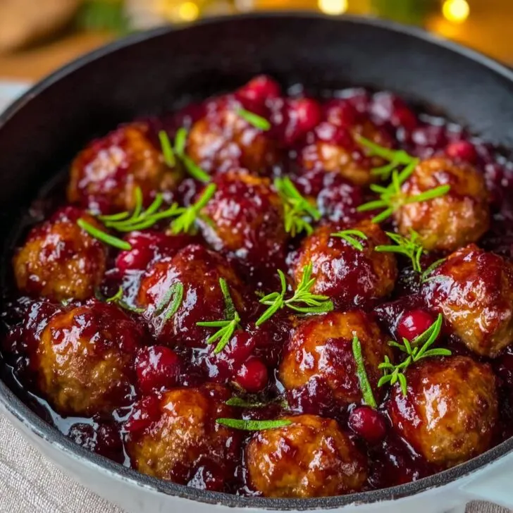 Quick Cranberry Meatballs (Christmas Recipe)