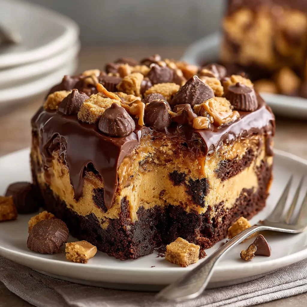 Reese’s Peanut Butter Earthquake Cake