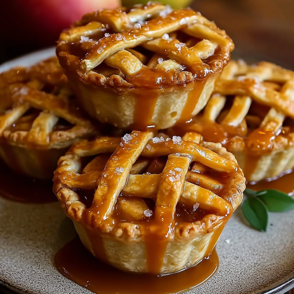 Salted Caramel Apple Mini Pies Salted Caramel Apple Mini Pies