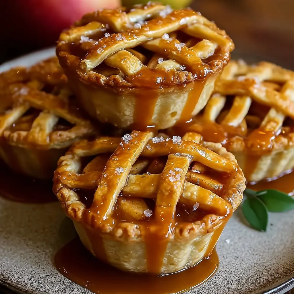 Salted Caramel Apple Mini Pies