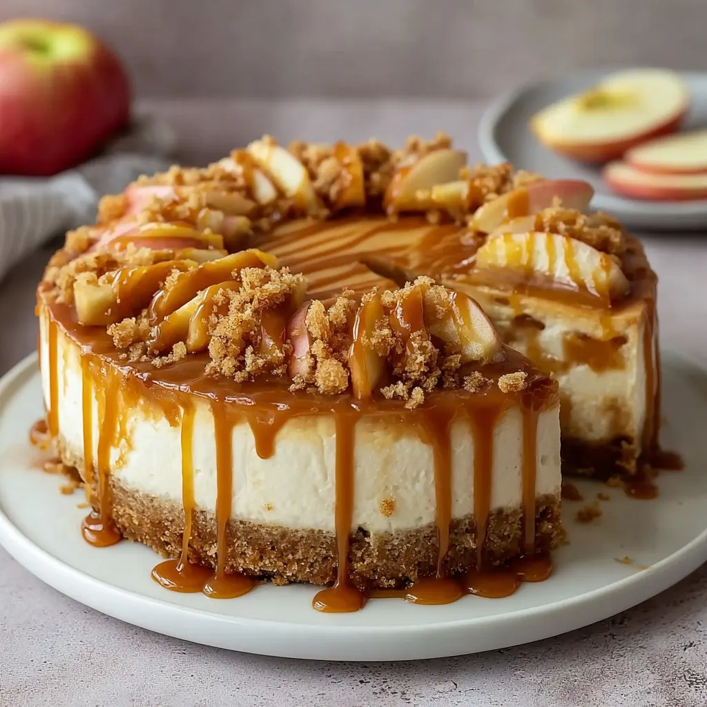 Salted Caramel Apple Pie Cheesecake Recipe