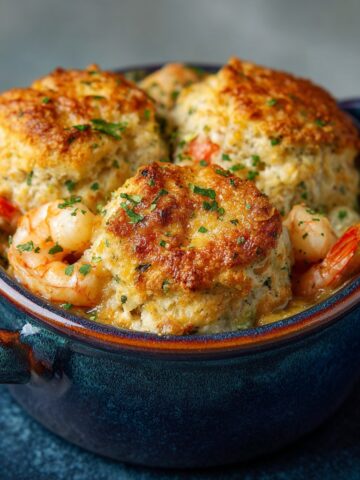 Shrimp & Lobster Cheddar Bay Biscuit Pot Pie