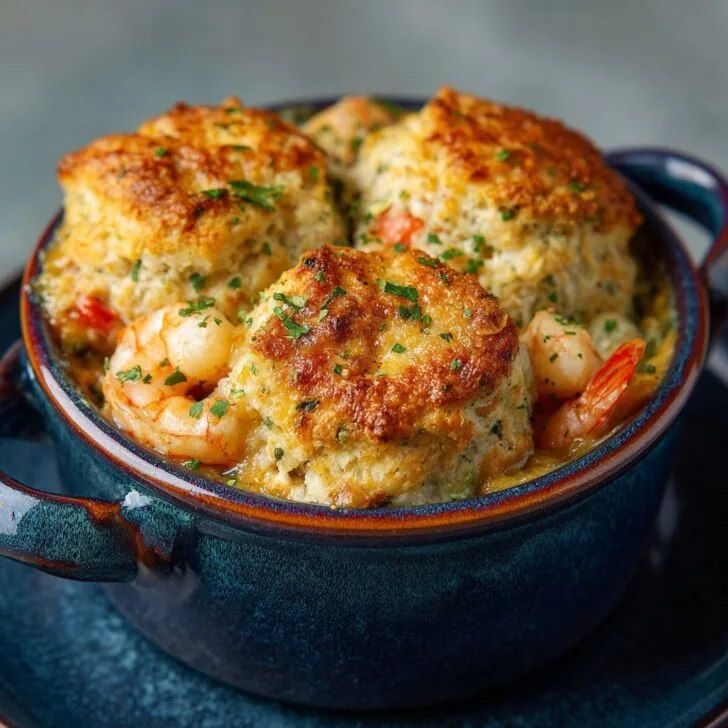 Shrimp & Lobster Cheddar Bay Biscuit Pot Pie