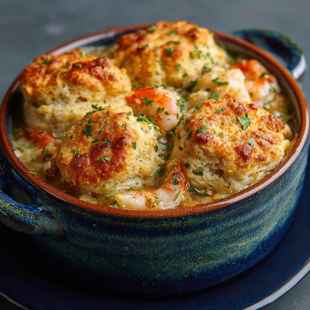 Shrimp & Lobster Cheddar Bay Biscuit Pot Pie