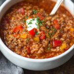 slow cooker stuffed pepper soup
