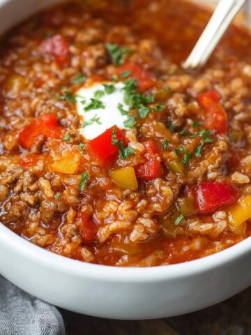 Slow Cooker Stuffed Pepper Soup