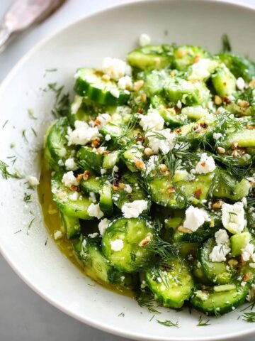 Smashed Cucumber Salad – With Feta and Dill