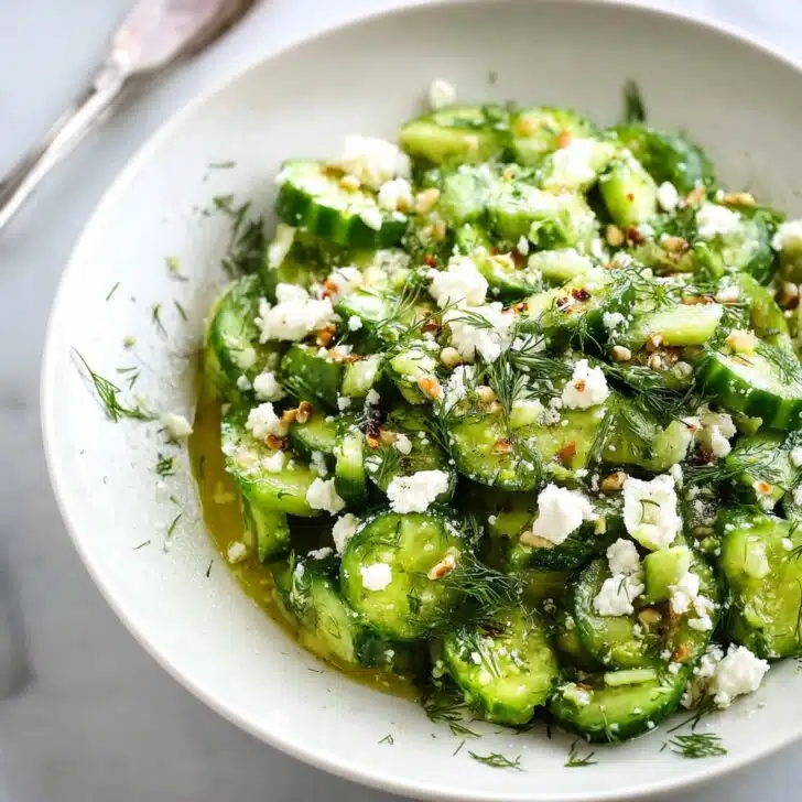 Smashed Cucumber Salad – With Feta and Dill