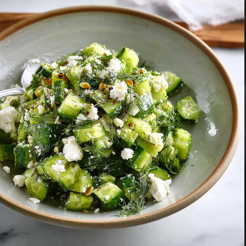 Smashed Cucumber Salad – With Feta and Dill