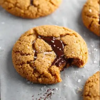 soft chewy molasses cookies with dark chocolate