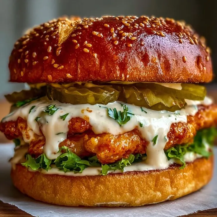 Spicy Chicken Sandwich with Creamy Homemade Sauce