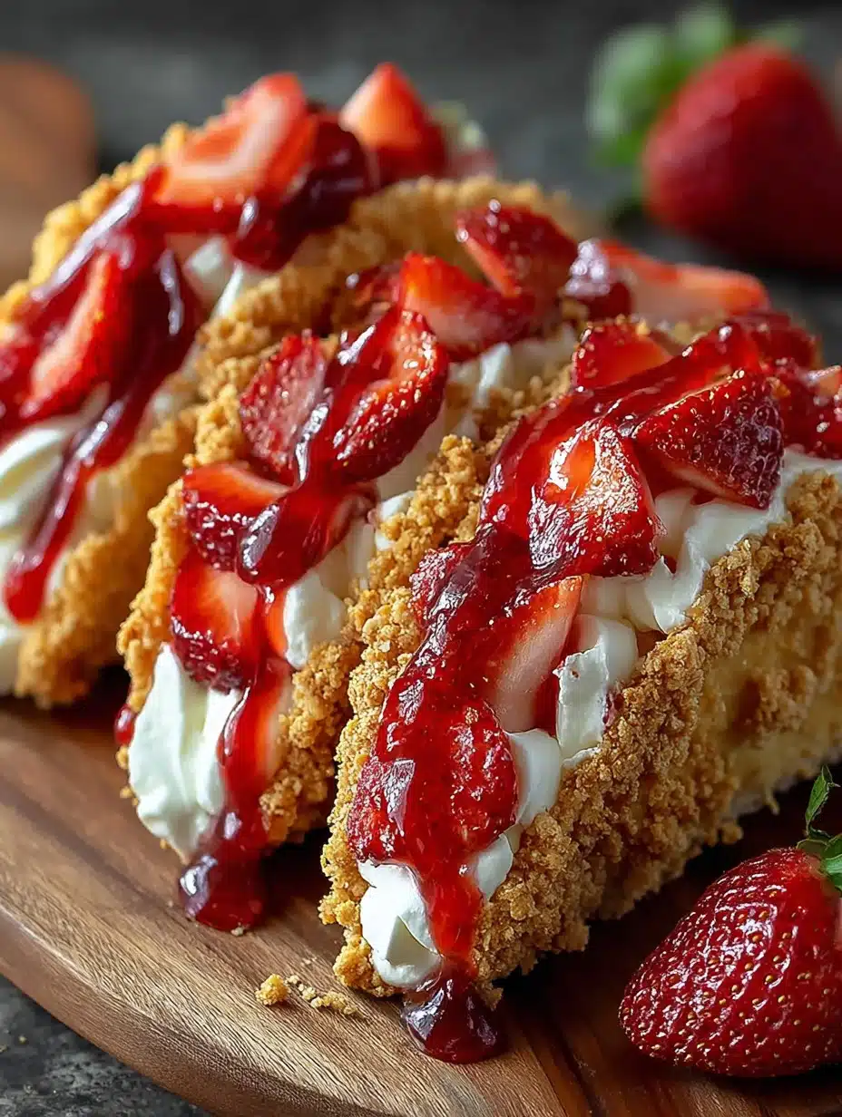Strawberry Crunch Cheesecake Tacos