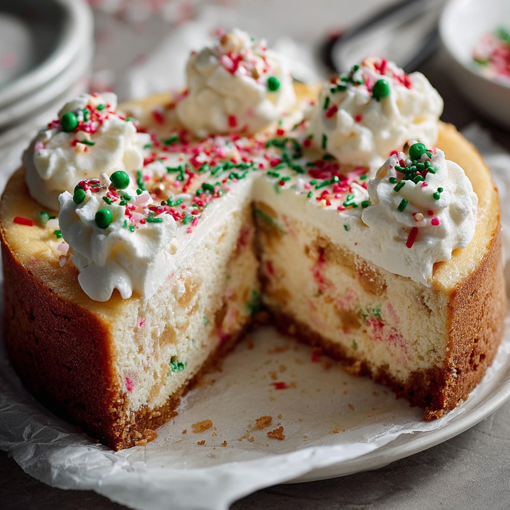 Sugar Cookie Cheesecake Christmas Dessert