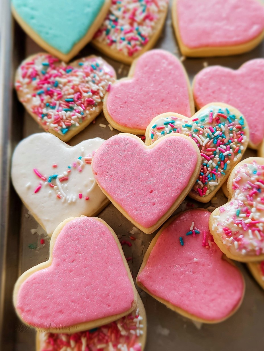 The Best Sugar Cookies Ever (Heart Shaped) !